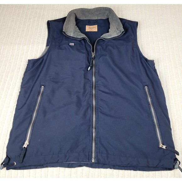 Small U.S. Expedition Mens Navy & Gray Zip-Up Lined Vest Outdoor Casual Sport - Picture 1 of 6